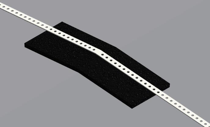 Placement of the anti-slip device over the ridge.