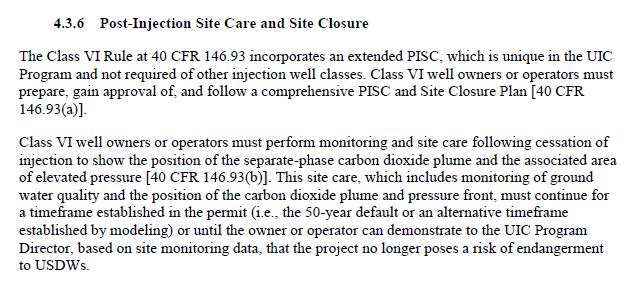 Post Injection Site Care and Site Closure (PISC) 30 Ref: