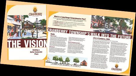 The Cranberry Plan Began with the community s Vision 25 Year timeframe Over 200 action strategies