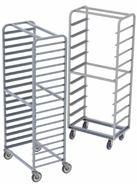 Aluminum Side Loading Pan Rack These sturdy aluminum pan racks are suitable for many different applications.