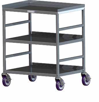 Icing Cart This all-welded sanitary cart is perfect for transporting cakes, tools, icing, and decorations from the bakery, to a