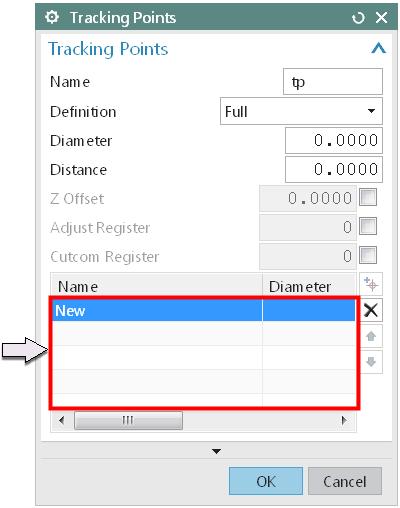 Create a chamfer tool with tracking points 8. In the Tool section of the dialog box, click Create New. 9.