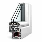 88 W/m 2 K For best energy efficiency SOLAR+ glazing (U g = 0.6 W/m 2 K and g value 62 %) U w = 0.79 W/m 2 K Best thermal insulation U w up to 0.