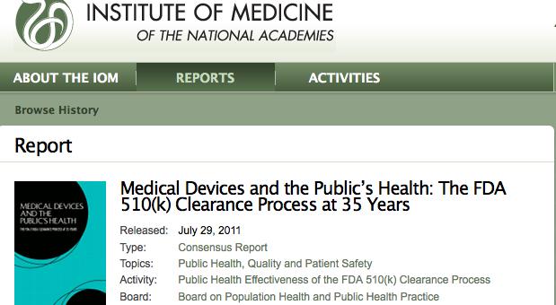 Post Market Surveillance The FDA should develop a comprehensive medical device post-market