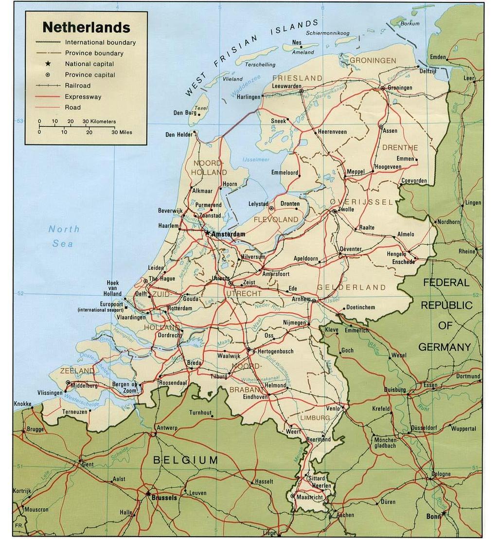 Market Brief on Netherlands August 2017 Location Facts and Figures Total Population 17 million Area 30,528 sq km Time Zone UTC +01:00 Capital City Amsterdam Netherlands is located in Western
