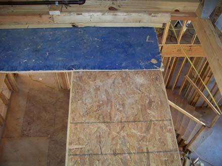 All decking used as walk or work surface in the attic should be a minimum of ¾ inch thick.