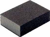 Abrasive block / Abrasive sponge Abrasive block, flexible, coated on 4 sides SK 500 Grain Coating Aluminium oxide Close Paint/Varnish/Filler Wood Plastic Metals Advantages: Can be used flat and