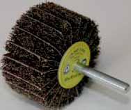 81 9 Abrasive mop NCS 600 Grain Aluminium oxide Metals Plastic Abrasive mop Advantages: High removal rate and fine surface scratch pattern due to combination of non-woven and abrasive cloth flaps -