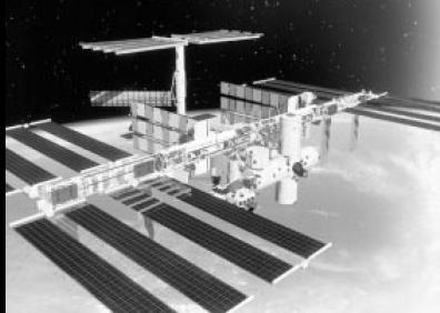 panels on trusses Caption: International Space Station with solar panels on trusses