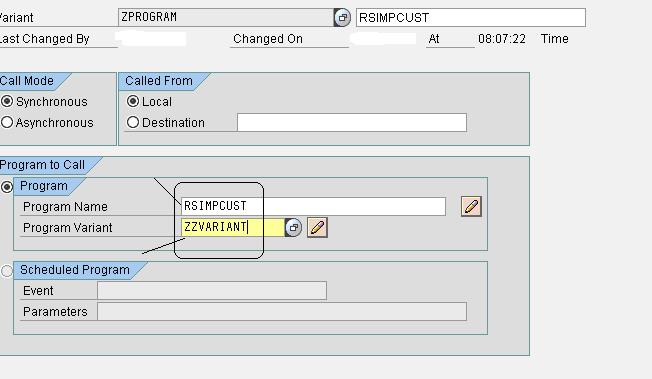 specify the program name and variant name which you have created ZZVARIENT and save Then activate and schedule the process