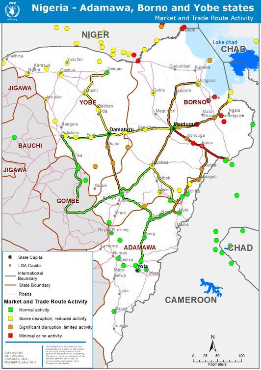 Further, markets remain disrupted in Northeast Nigeria due to the effects of the conflict (Fig.3).