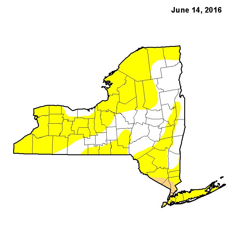 U.S. Drought Monitor at the beginning of Summer -period of extreme lack of rainfall