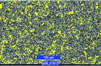 In the pictures below all detected magnesium has been coloured yellow. The morphologies of the particles are clearly visible.