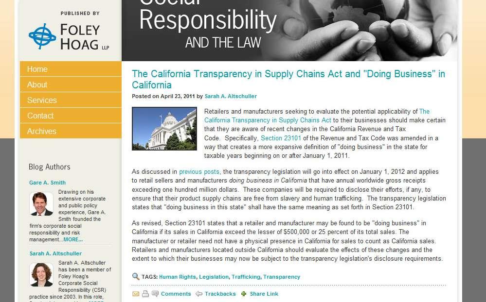 CSR Blog Developed