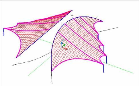 including new concept of the roof. From many designs the butterfly-shaped, also textile roof has been chosen (Fig. 4). 3.