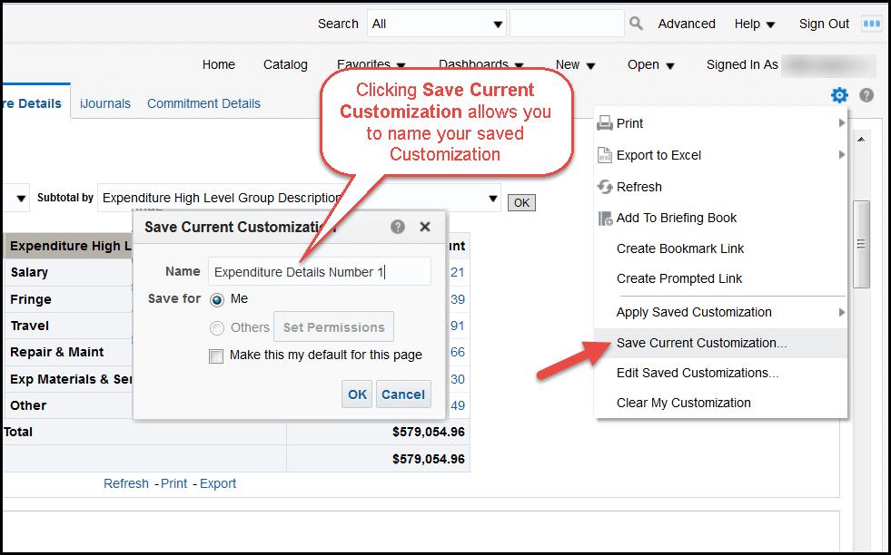 Customization and Saving Settings You can save report settings (search criteria, views, and column sorting and