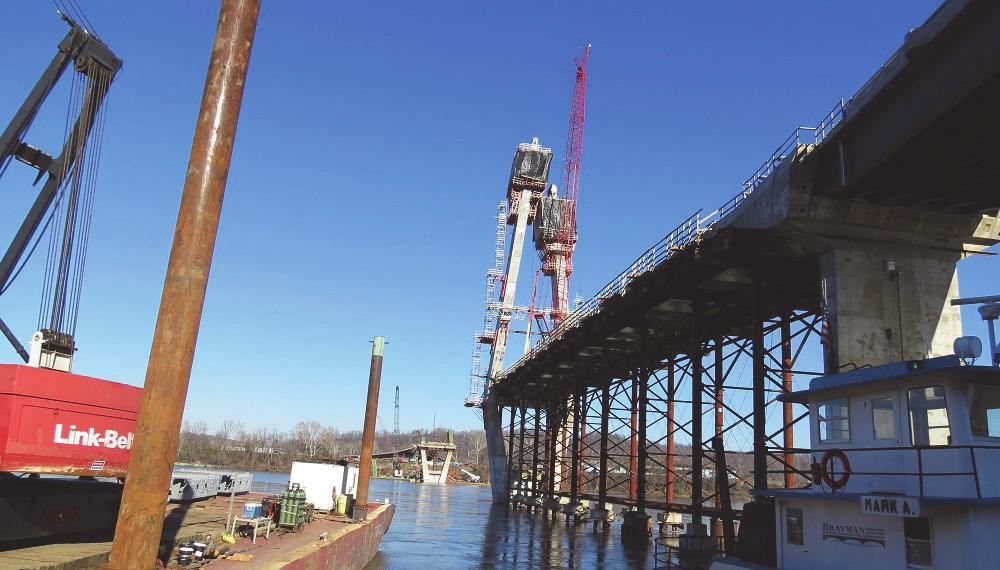 Project Overview The Ironton Russell Bridge Project entails the construction of a cast in place concrete cable stayed bridge over the Ohio River with structural steel approaches connecting the towns