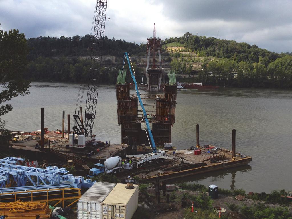 Ironton Russell Bridge Project Project Summary: October 1, 2014 Project Overview The Ironton Russell Bridge Project entails the construction of a cast in place concrete cable stayed bridge over the