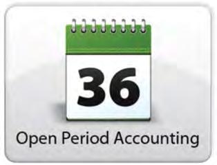 Open Period Accounting Flexibility to post in past and future periods Open Period Accounting is an optional feature that allows you to control whether your Nominal Ledger periods are open, blocked or