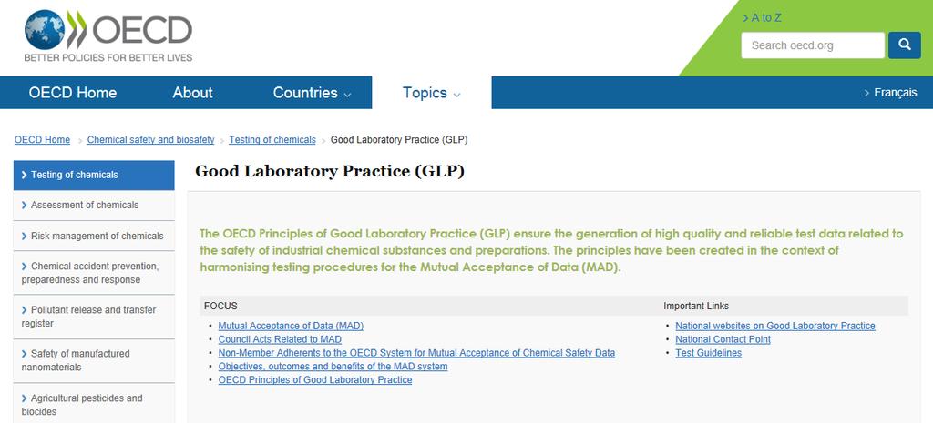 OECD GLP Working Group Citation: http://www.oecd.