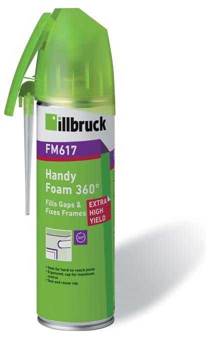 FM617 Handy Foam 360 FM617 is suitable for hard-to-reach gap filling, bonding and insulation applications.