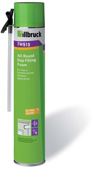 FM510 All Round Gap Filling Handy Foam FM510 is a B2 fire rated hand grade general gap filling, bonding and insulating