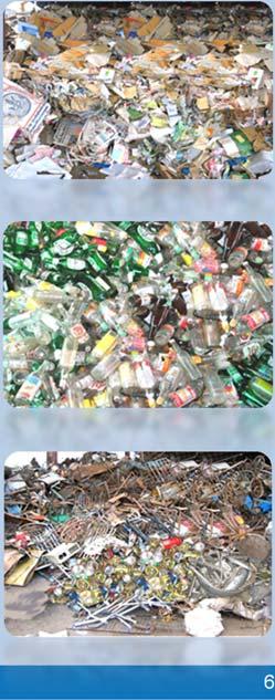paper and metal are recycled into secondary materials at neigbourhood scale and full