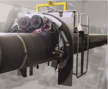 or pipe ODs of up to 20in. dia. (510 mm), Polysoude s open orbital hot wire welding heads, such as the type MU 510 HW might be the perfect tool of choice.