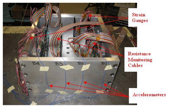 Figure 6: Vibration Fixture with Boards Boards of the same material and similar finish/alloy combinations were grouped together for testing. A summary of the grouping is shown in Table 6.