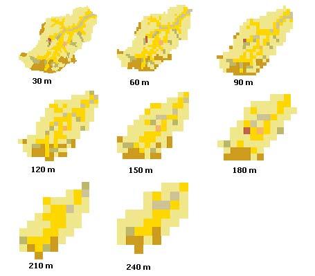 Figure 6.42. Variations in spatial distribution of the soil type for QN2 watershed.