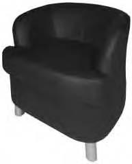 Chair, Black Sled 24 L x