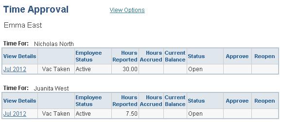 Click on the Reopen button to have either the employee or yourself change the hours after they were processed in Payroll.