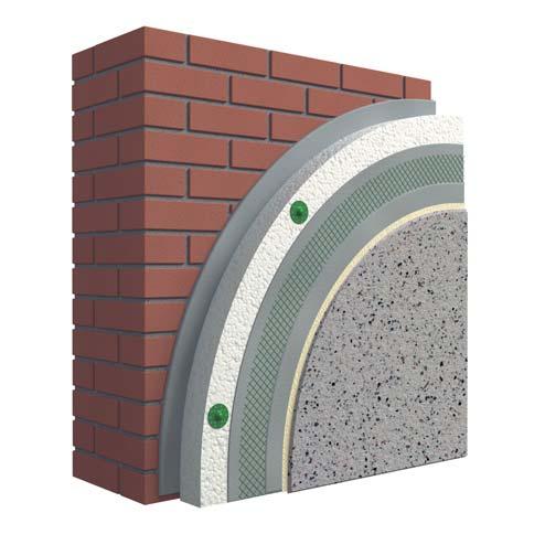 Ceresit Ceretherm VISAGE System plastic anchors external wall of the building Ceresit CT 85 Adhesive and Reinforcing Mortar EPS or Ceresit CT 83 Adhesive Mortar EPS styrofoam boards Ceresit CT 315