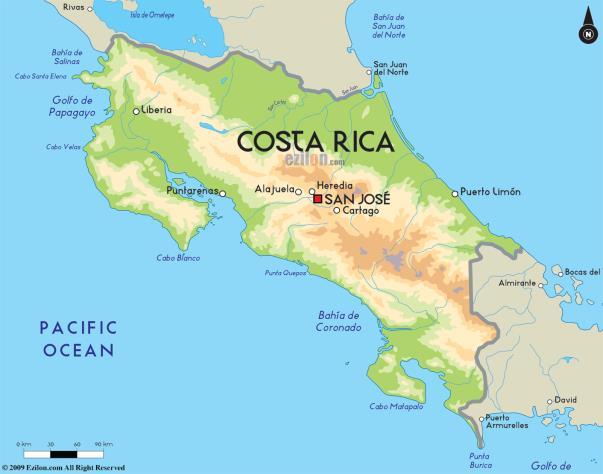 Recommended Near Shore Locations Costa Rica Geographic proximity Time zone