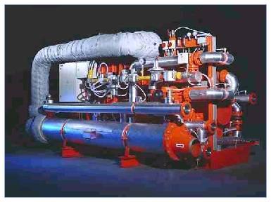 Cogeneration system No. 1 CH4 engine : electrical power 960 kw thermal power 1150 kw electrical efficiency > 0.38 thermal efficiency > 0.