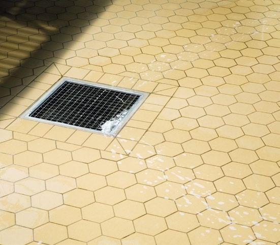 All movements on a hexagon-tiled floor are smooth and gentle on its surface, and therefore less likely to cause damage.