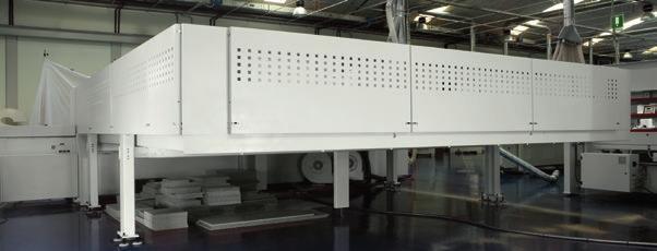 of the panels only where it is needed and avoids accidental falling of cut panels temporarily stored on the tables.