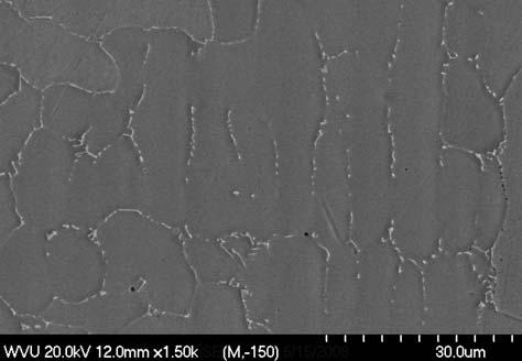 3 shows a backscattered electrons SEM image on which can be identified the dendritic structure along with the interdendritic eutectic, composed of Nb 7 Ni 6 (μ) lamellar phase and eutectic gamma.