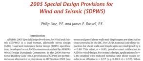 Seismic (SDPWS) 2008 Special Design Provisions for Wind and Seismic Use of Wood