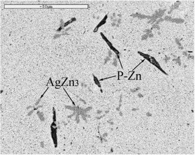 55Zn-1Ag-XAl (X ¼ 0:010:45 mass%) alloys. The microstructure of the Sn-9Zn alloy in Fig.