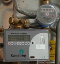 Determination of the hot water demand Measuring devices: volumetric meter (constant T) heat meter