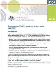 ASQA s Student-centred audit approach Student experience