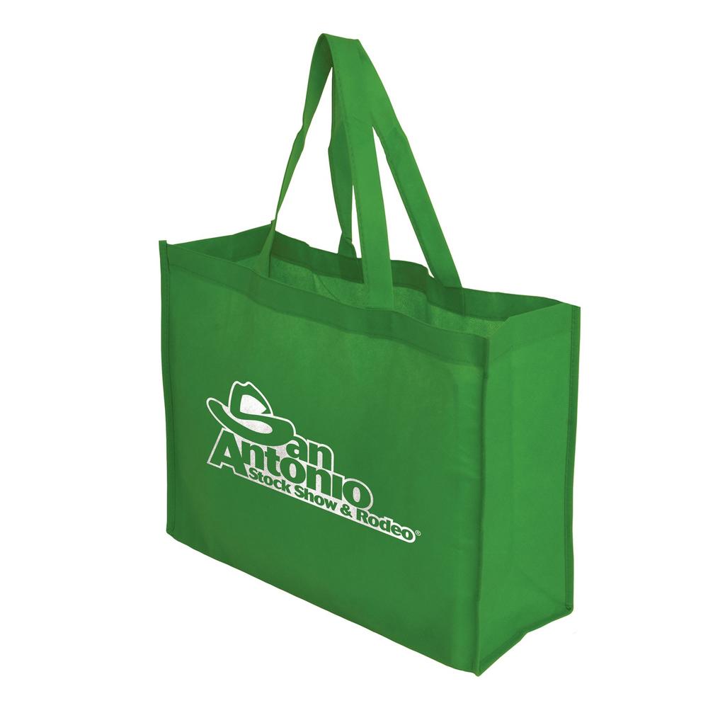 Tote Bag - 16"x12" + 6" gusset Tote bag with 6" gusset and approximately 19" handle. 100% non woven, 80 grams.
