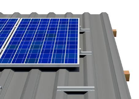 Single layer installation with framed PV modules, vertically mounted Installation 5 (module installation, end clamp on row end) On the last module in the row (if applicable, on expansion joints),