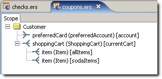 Scope revisited 9. Double-click the item in the Rulesheet to open its alias entry box. Enter allitems. 10.