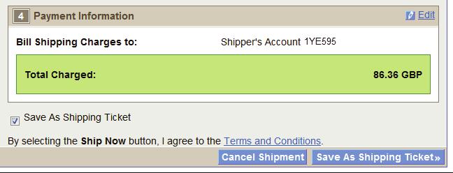 modify shipment data, complete the shipment and print the label when the Ship Now button is selectable.