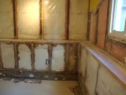 bulk water issues Severe and rapid damage to interior insulation and finishes due to bulk water intrusion