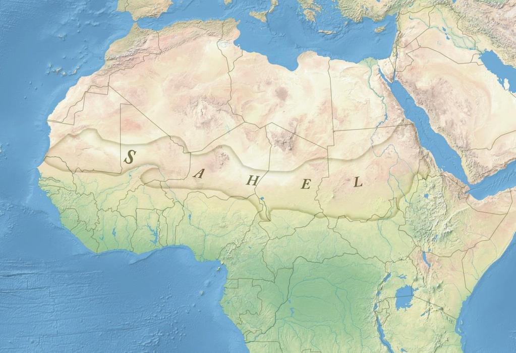 Desertification in the Sahel. The location of the Sahel. The causes of desertification in the Sahel.