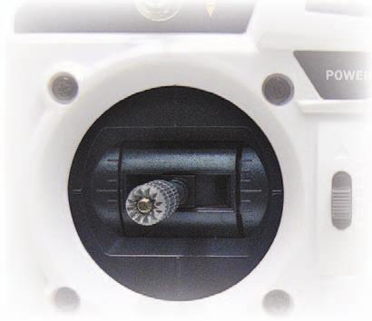 1) Pull the left control stick and the right control stick to the lower left and lower right corners as shown in the photo, then release the control sticks. The motors are now armed.