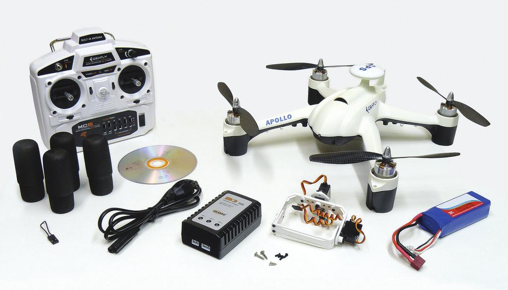 APOLLO A1 features AND SPECifiCATiONS features Easy to Operate and Fun to Fly Low Noise, High Performance Brushless Motors Durable Factory-Assembled Frame Stiff, Efficient Carbon Fiber Propeller